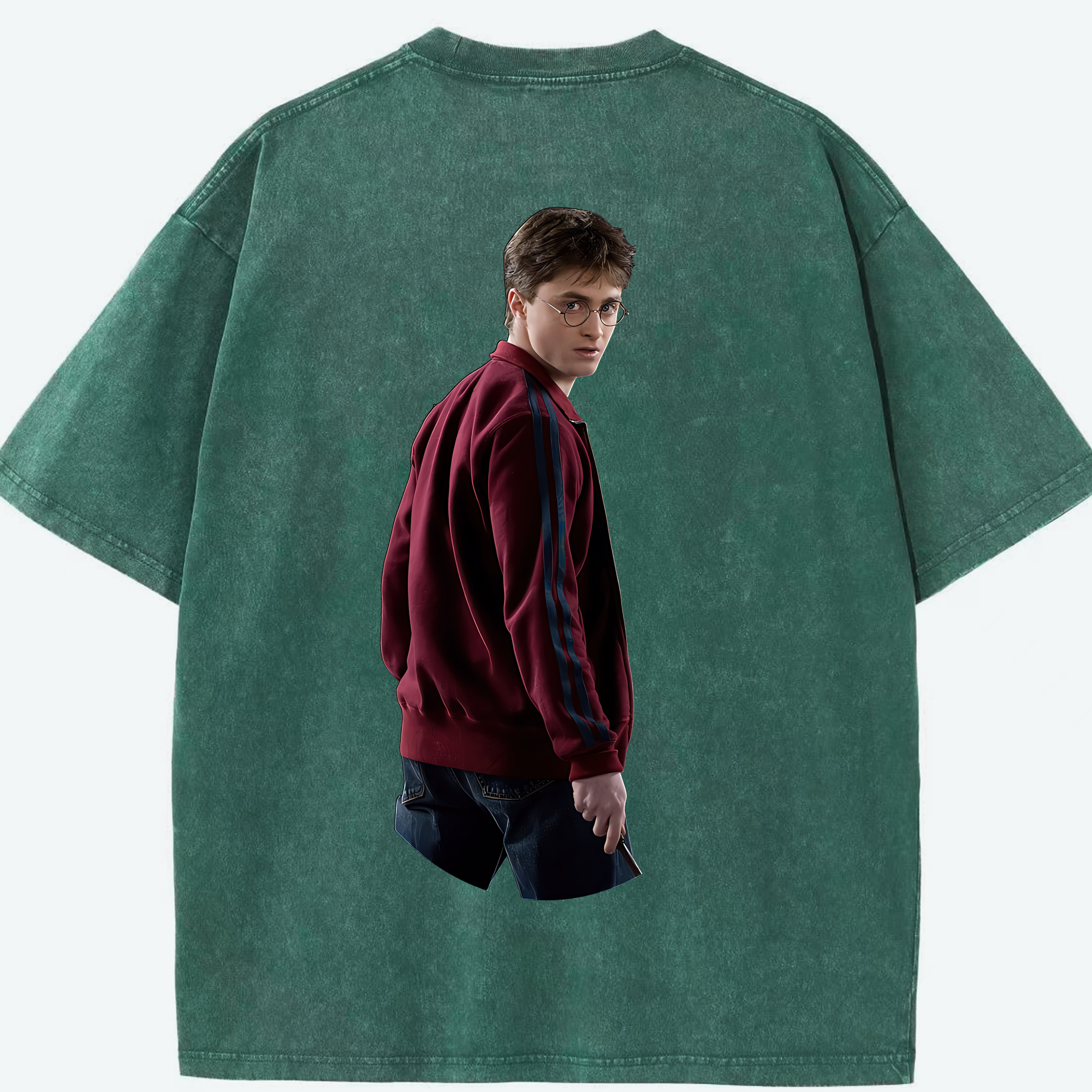 （画像用） Harry Potter ハリー・ポッターシリーズ 綿100% ヴィンテージ風 半袖Tシャツ（背面プリント）